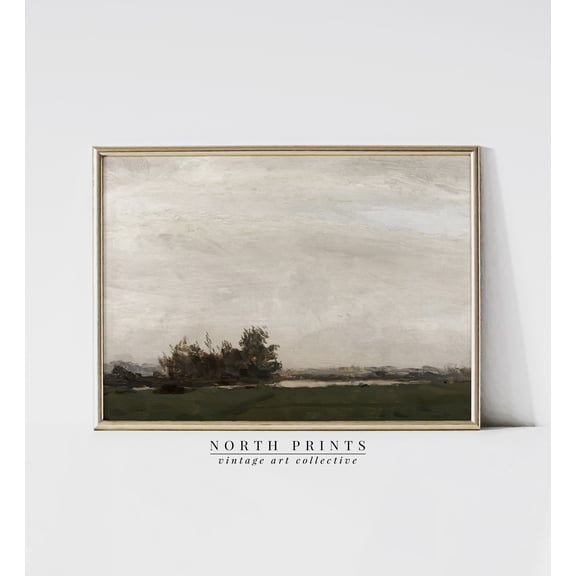 Vintage Country Landscape : Moody Farmhouse Wall Art 5-03 UNFRAMED Poster, Wall Art for Decor, Present, 8x12
