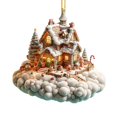 thumbnail image 3 of HomelyJoy Christmas House Ornaments for Tree - Mini Village House Decor, Hanging Xmas Ornaments for Christmas Tree Decorations, Home, Festival, 3 of 8