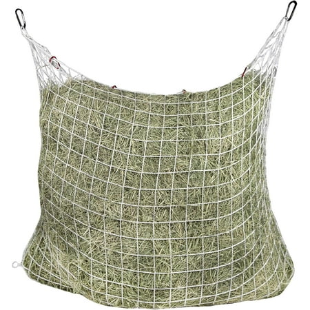 Freedom Feeder Mesh Net Two Day Slow Horse Feeder — Designed to Hold 50 lbs/6 Flakes/2 String Bale of Hay and Feed Horse for Two Days — Reduces Horse Feeding Anxiety and Behavioral Issues