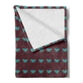 thumbnail image 2 of Butterfly Soft Flannel Fleece Blanket, Little Blue Butterfly Silhouettes on Dark Backdrop Ornate Wings Nature, Cozy Plush for Indoor and Outdoor Use, 60" x 80", Maroon and Turquoise, by Ambesonne, 2 of 5
