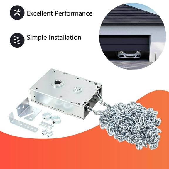 NICCOO Garage Door Chain Hoist 1in Solid Keyed Shaft 4:1 Reduced Drive Jack Shaft Mount