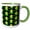 Green/White, variant on 3drose, Pattern of Yellow Hibiscus Flower and Hawaiian Islands on Black., 15oz Mug