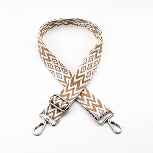Correa de bolso extendida de jacquard bordada Correa de bolso de estilo étnico ajustable de repuesto Accesorios Correa de hombro cruzada de un solo hombro para bolso de mujer