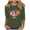 #125-Green, variant on Nuoqisi Carnival Celebration Printed Tee - Ladies' Casual Round Neck 3/4 Sleeve Loose T-Shirt for Festival Parades, Costume Parties, Colorful Street Style Wear & Masquerade Themed Outfits