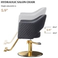 thumbnail image 2 of UBesGoo Barber Chair, Heavy Duty Salon Stool, Hydraulic Pump 360° Swivel, Black Gold, 2 of 7