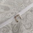 thumbnail image 7 of 100% Cotton Duvet Cover Set Queen Size, Boho Paisley Bedding Set with Zipper Closure & Corner Ties, Soft Breathable Khaki Paisley Floral Duvet Cover for All Seasons, 7 of 7