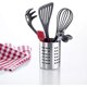 thumbnail image 4 of Cutlery Drainer/Utensil Holder, Round, Diameter: 10 cm, Height: 13 cm, Stainless Steel, Silver, 4 of 5