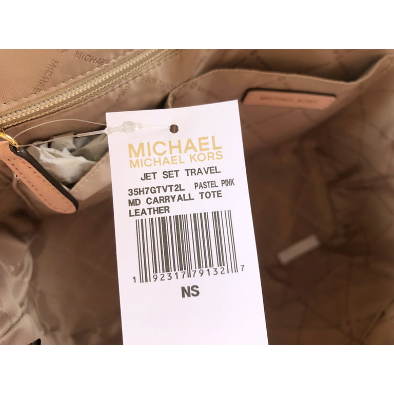 Michael Kors Jet Set Travel Medium Carryall Tote Saffiano Leather Pastel  Pink