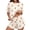Apricot Bear, variant on Womens Pajama Sets Striped Print Crew Neck Short Sleeve Tee and Side Split Shorts Lounge Set Cute Pj Sets