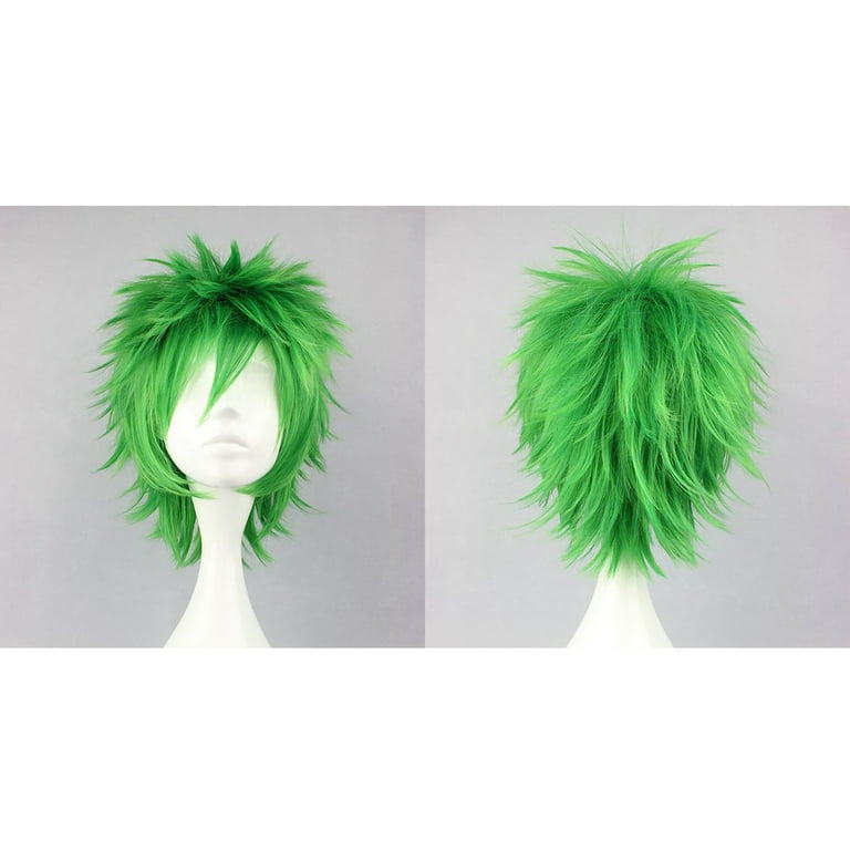 Green wig human clearance hair