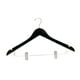 thumbnail image 5 of Percha para ropa con Clips Macarena de madera resistente antideslizante para abrigos y pantalones Negro, 5 of 8