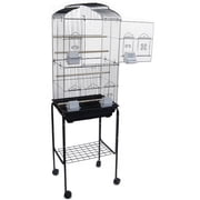 Ymlgroup 6804 3 by 8" Bar Spacing Tall Shall Top Small Bird Cage with Stand - 18"x14" in Black