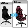 thumbnail image 5 of Xoenoiee Heart Love Pattern Gaming Chair Covers Slipcovers, Valentine's Day Decoration Stretch Removable Washable Computer Reclining Gaming Chair Protector Slipcovers with Armrest Cover (No Chairs), 5 of 7