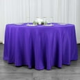 thumbnail image 6 of Efavormart 120" Purple 200 GSM Seamless Premium Polyester Round Tablecloth, 6 of 11