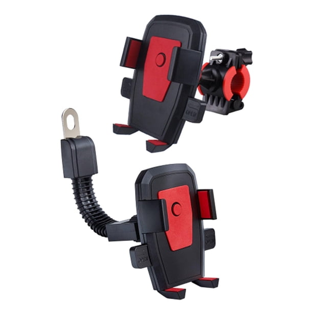 Generic Soporte para teléfono de Bicicleta Accesorios Piezas de Repuesto Soporte para teléfono de Motocicleta Profesional Resistente a la Lluvia para Rojo