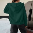 thumbnail image 4 of Women's Zip Up Hoodies Oversized Fleece Long Sleeve Sweatshirts Casual Fall Jacket Coat with Pocket, 4 of 6