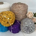 thumbnail image 5 of 50/Ball пряжа 140M Hand Knitting Cotton Yarn 3mm+6mm Sequins Yarn DIY for Woman Woollen Sweater Hat Scarf (AJ003), 5 of 7