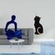 thumbnail image 2 of Figura de pensador abstracto,Estatua de pensador abstracto,decoración para el hogar,Figura humana decorativa para oficina,coleccionable,Figura de escritorio,Estatua de gato,linda, 2 of 8