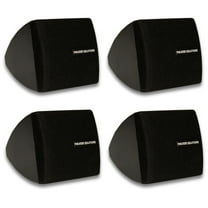 Theater Solutions TS30B Mountable Indoor Speakers Black Bookshelf 2 Pair Pack