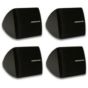 Theater Solutions TS30B Mountable Indoor Speakers Black Bookshelf 2 Pair Pack
