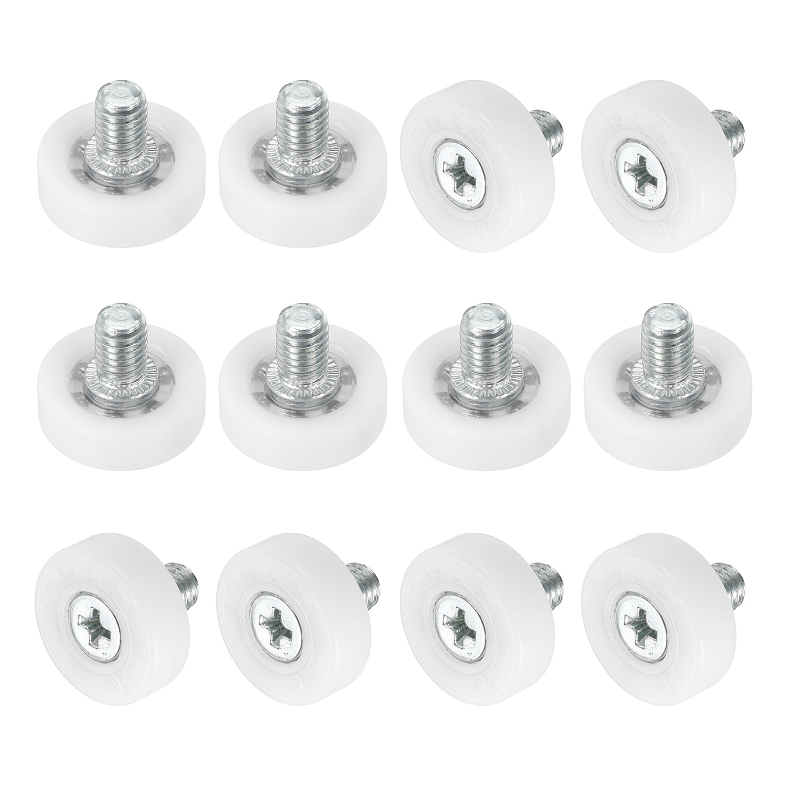 Lot De 6 Roulettes De Tiroir Zaplyte – 19 Mm, En Plastique, Pour Remplacement De Poulie
