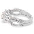 thumbnail image 3 of AFFY 1CT Princess & Round Moissanite Diamond Infinity Double Halo Bridal Ring Set 14K White Gold-9.5, 3 of 7