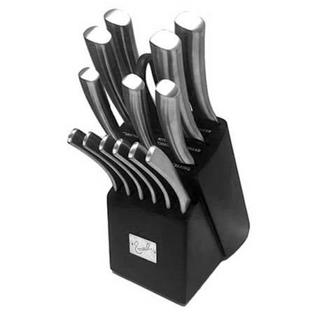 - Emeril 15 Piece Stainless Steel Forged Knife Block Set (Silver) E9019GB
