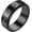 8mm Black, variant on Men's Stainless Steel geometric pattern Lucky Ring,Single Piece for Daily Wear, Sizes 6-12