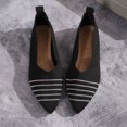 thumbnail image 5 of Xiaoxatg Ladies Casual Colorblocking Mesh Breathable Shallow Mouth Pointed Toe Flat Shoes - Stylish & Comfortable Footwear for Every Day Use 7 Black, 5 of 9