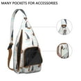 thumbnail image 3 of Vintage French Toile Sling Backpack – Rustic Farmhouse Print Crossbody Bag, Compact for Essentials, 3 of 4