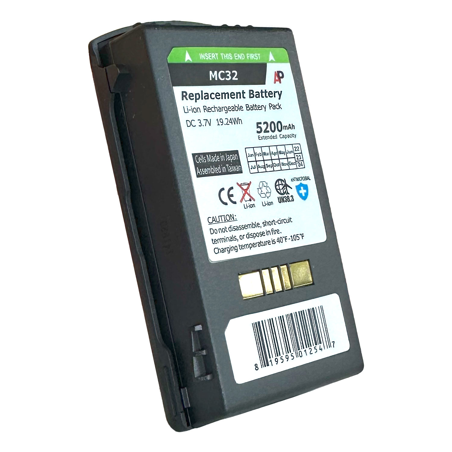 Extended Capacity Replacement Battery for Motorola MC3200 Scanner. 5200 mAh. - image 3 of 5