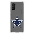thumbnail image 1 of DistinctInk Clear Shockproof Hybrid Case for Galaxy S20 PLUS / 5G (6.7" Screen) - TPU Bumper, Acrylic Back, Tempered Glass Screen Protector - Dallas Star Grey Navy - Football Team, 1 of 2