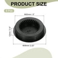 thumbnail image 2 of Uxcell Round Vent Cover, Plastic Soffit Air Vent Floor Air Vents Ventilation Hole for Home Ceiling Wall Duct Cabinet Closet Black, 2 of 7