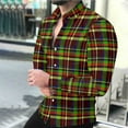 thumbnail image 2 of Mens Sweatshirt 2025 Men’s Button Down Versatile Plaid Shirt Stretch Long Sleeve Casual 2025 Fall Lapel Checkered Dress Shirts, 2 of 8