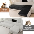 thumbnail image 6 of Eurhowing L Shaped Couch Cover 2Pcs, Non-Slip Velvet Sofa Slipcover for Pets & Kids, Sectional Sofa Furniture Protector for Living Room, M, Dark Gray, 6 of 12