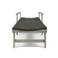 thumbnail image 4 of Noble House Hampton Outdoor Acacia Wood Chaise Lounge in Light Gray/Black, 4 of 5