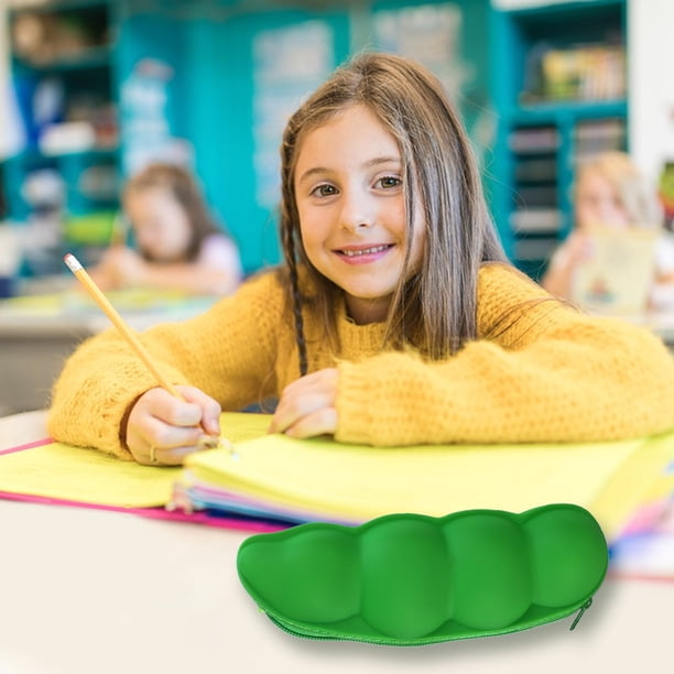 Estuche De Silicona Para Lápices, Organizador De Material Escolar, Bolsa Portátil Con Cremallera, Resistente Y a Prueba De Fugas, Fácil De Limpiar, Ideal Para El Hogar, La Oficina O El Escritorio.