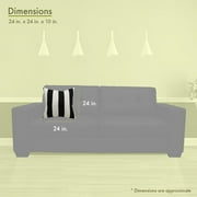 Majestic Home Goods Pillow 24x24 Vertical Stripe Black