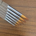 thumbnail image 3 of Transparent Short Handle Watercolor Brush Pen Set With Nylon Tip For Art Painting Line Edge Oil Brush, 3 of 7