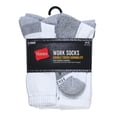 thumbnail image 4 of Hanes Men's Big & Tall Work Crew Socks, 6-Pairs White 12-14, 4 of 4