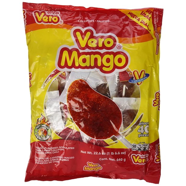 Vero Spicy Mango Lollipop 40 Pcs (Pack of 2), Clear