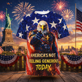 thumbnail image 3 of Omeoer Patriotic Eagle T-Shirt Funny America Not Feeling Generous Today Graphic Tee USA Flag Short Sleeve Shirt for Men Women, 3 of 7