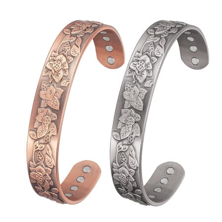 6.5'' Pure Copper Bracelets for Women Men, Cuff Copper Bangles, Gift for Dad&Mom,CPB-2025