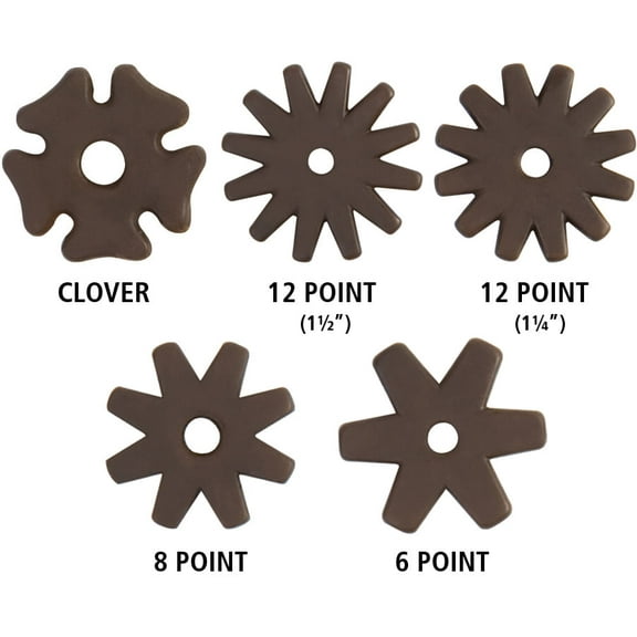 WEAVER Leather Rowel, Antique 7/8",Cloverleaf