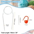 thumbnail image 2 of Uxcell Knitting Needles Size US 2.5(3mm) Circular Needle 39 Inch(100cm) Round Metal Stainless Steel Needle with Needles for Handmade Projects DIY Knitting, 2 of 7