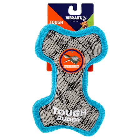 Vibrant Life Tough Buddy Bone Dog Chew Toy, Chew Level 4, Color May