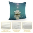 thumbnail image 4 of MLJA White Lotus Decorative Throw Pillows Covers, Magic Lotus Flower Throw Cushion CoverPillowcases for Bedroom Sofa Living Room, White Blue, 4 of 5
