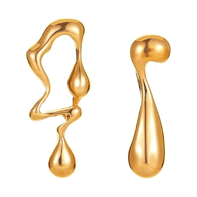 Water Drop Earrings for Woman Girls Statement Earrings Tear Drop Hoops for Gold
