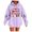 Purple, variant on NinXxx Women's Letter Print Hooded Sweatshirt Long Sleeve Pullover Top Beige XXXL