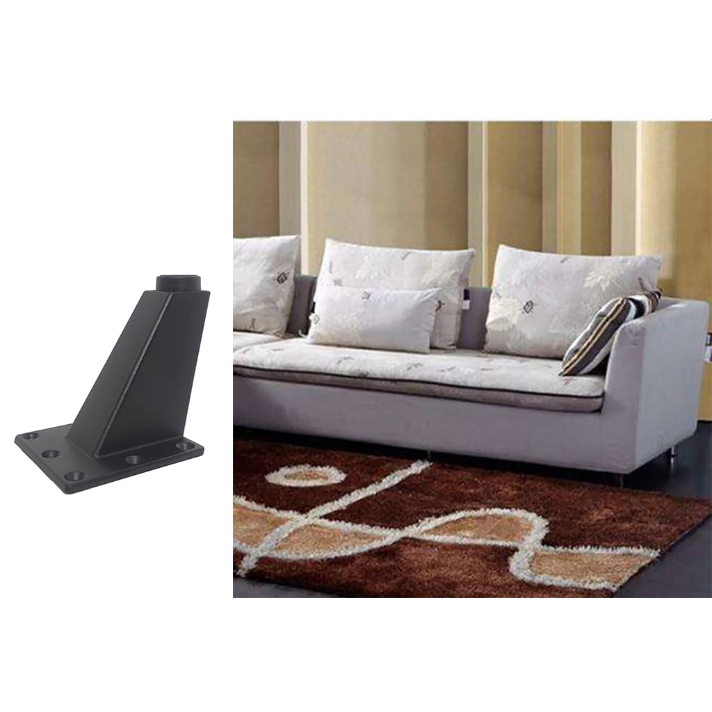 8cm Black 4x Metal Sofa Leg Furniture Chair Bed Couch Table Feet Plinth H 